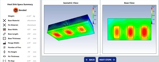 تصميم بالوعة الحرارة زعنفة skived