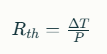 Thermal Resistance Formula صيغة المقاومة الحرارية