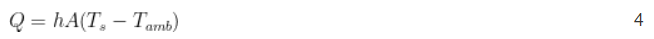 صيغة تبديد الحرارة بالحمل الحراري