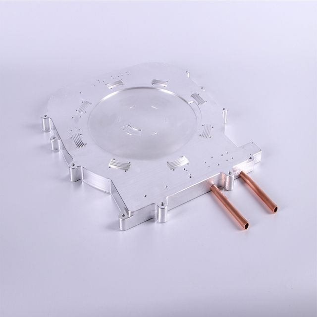 مكافحة أنودة Al 6063 Al 6061 لوحة تبريد المياه بأنبوب نحاسي