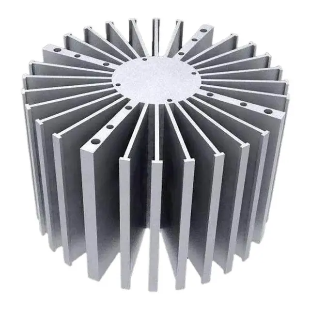 Round Extruded Aluminum Heatsink جولة مقذوف الألومنيوم غرفة التبريد