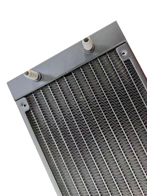 OEM مخصص أنابيب الحرارة خافضات الحرارة الألومنيوم النحاس ملحومة دبوس زعانف مبادل بالوعة الحرارة